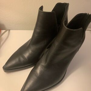 Vince Camuto Sleek Black Ankle Booties